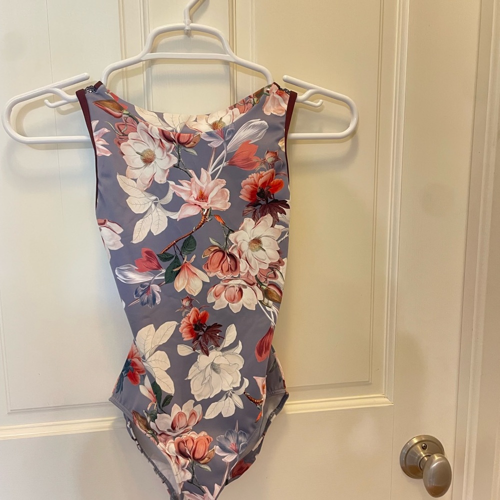 Eleve dancewear floral kids leotard